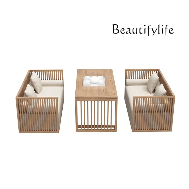 

Chinese imitation solid wood wrought iron sofa western restaurant bar teahouse room special card table and chair