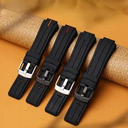 Raised Mouth Silicone Watch Strap for Timex Tide T2n720 Tw2t76300 T2n721 Waterproof Sweat-Proof Soft Comfortable Watch Band 16mm