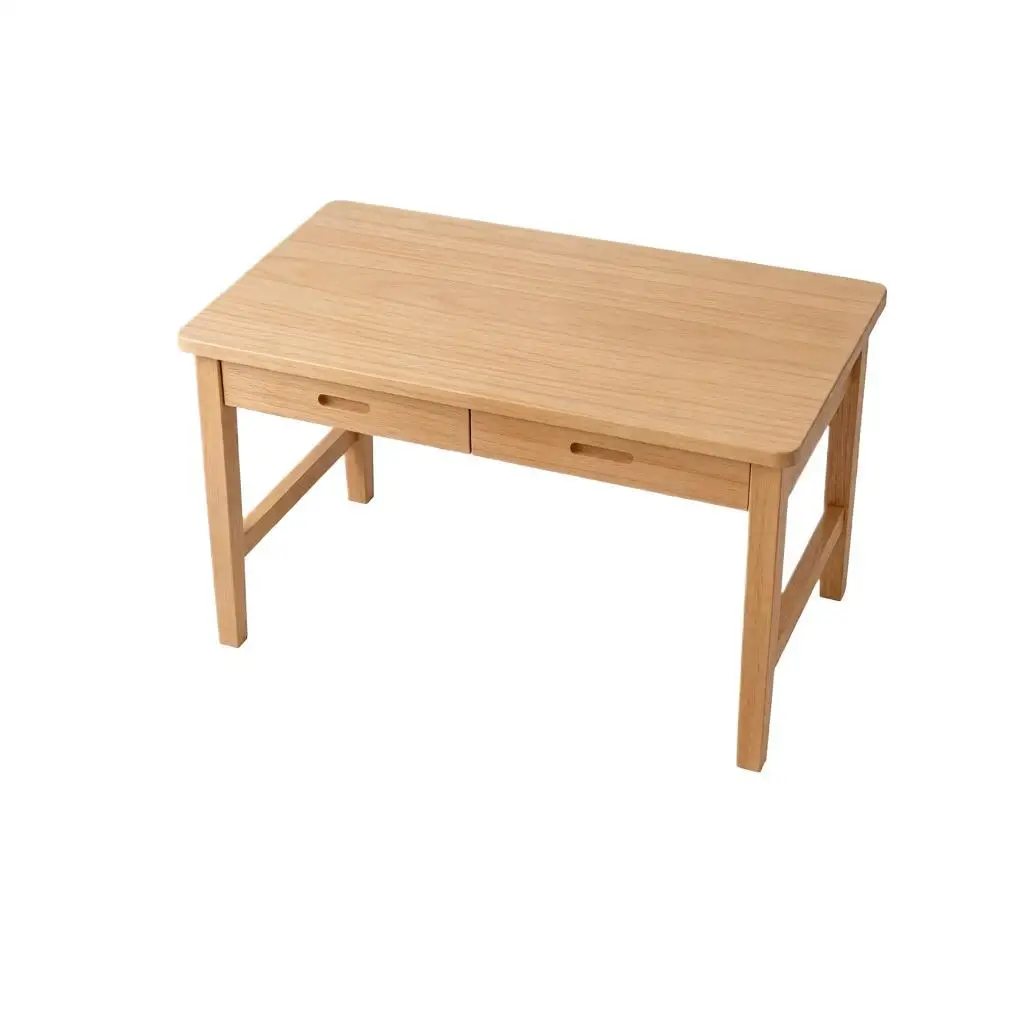 Solid wood study writing table desk bookshelf integrated table household bedroom computer table student simple workbench