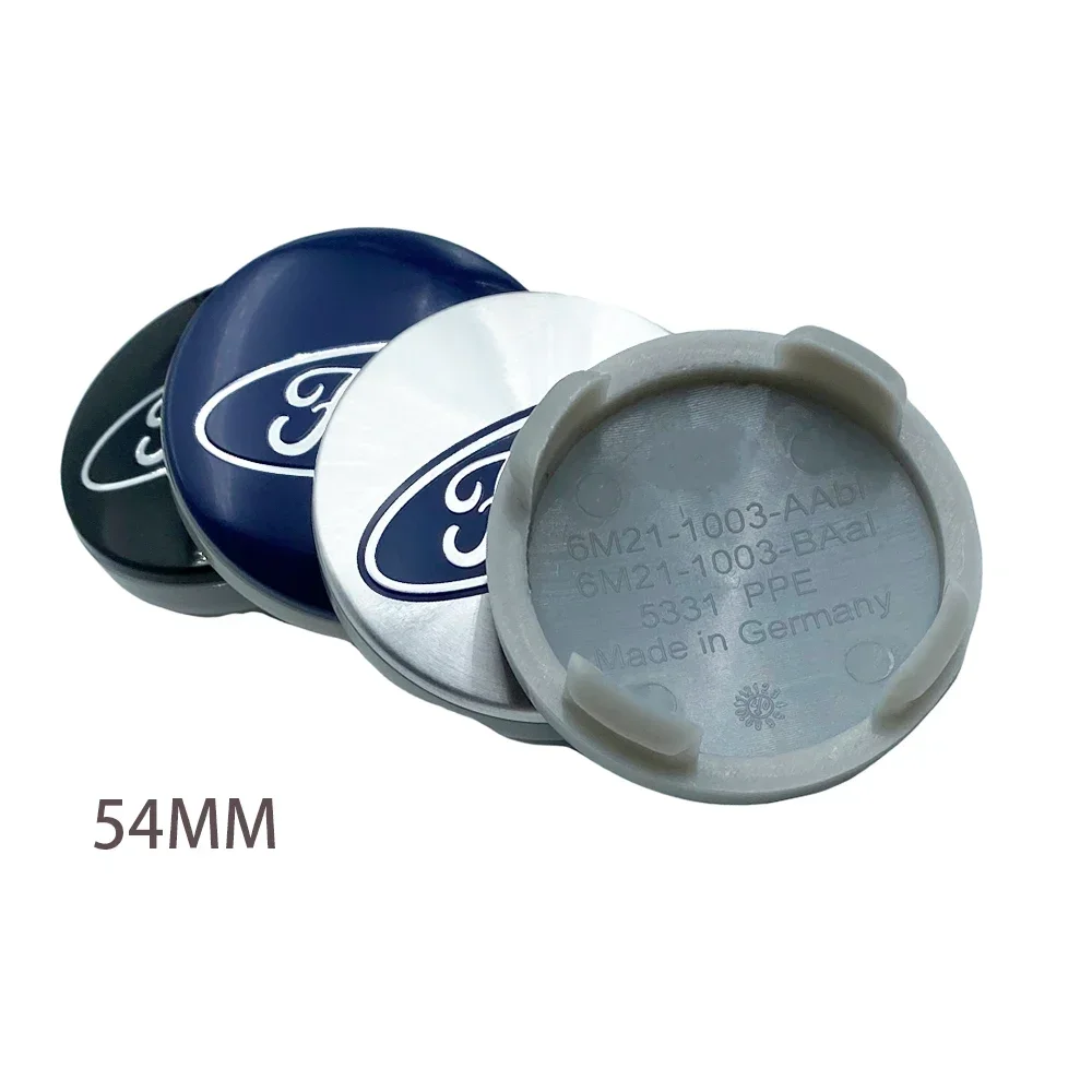 CNZKO 4szt 54mm logo centrum piasty koła kompatybilne z FordAutomotive osłona felgi Focus Fusion Fiesta Mustang ST F-150 Mondeo