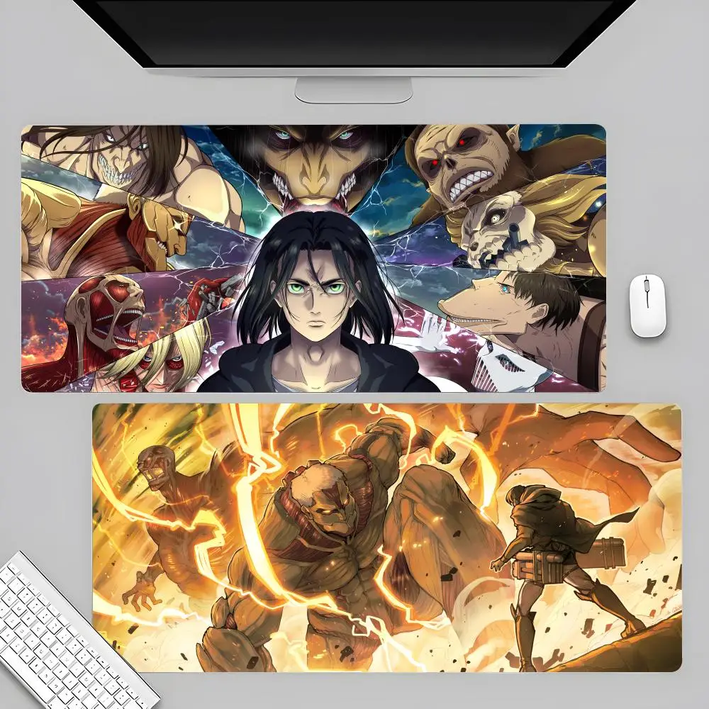 

Коврик для мыши «Аниме атак на T-TitanS» 80x40 см XL Lockedge, офисный компьютерный стол, коврик для стола, ретро-клавиатура, большой коврик для мыши