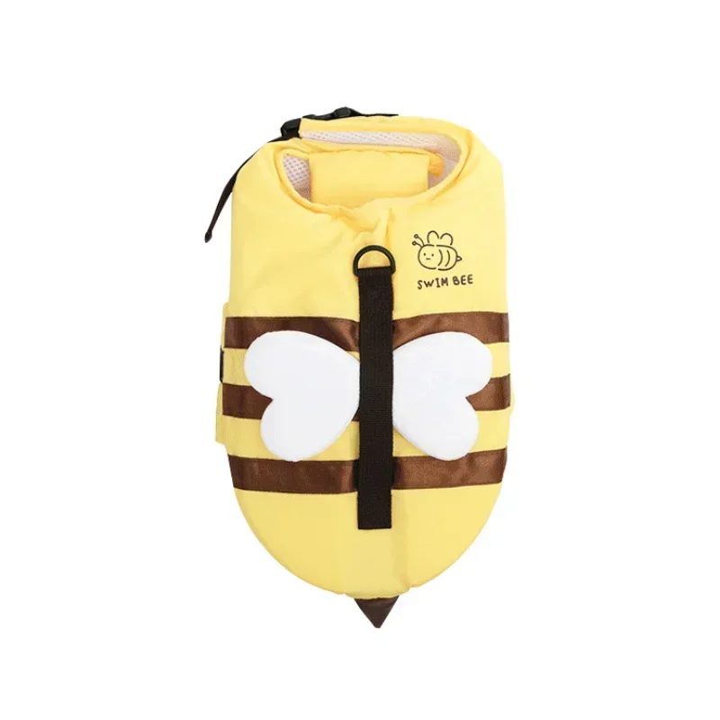 Summer Little Bee Dog Swimsuit Waterproof Puppy Life Jacket Breathable Dog Clothes Harness Swimming Safety for Dog Pet Supplies