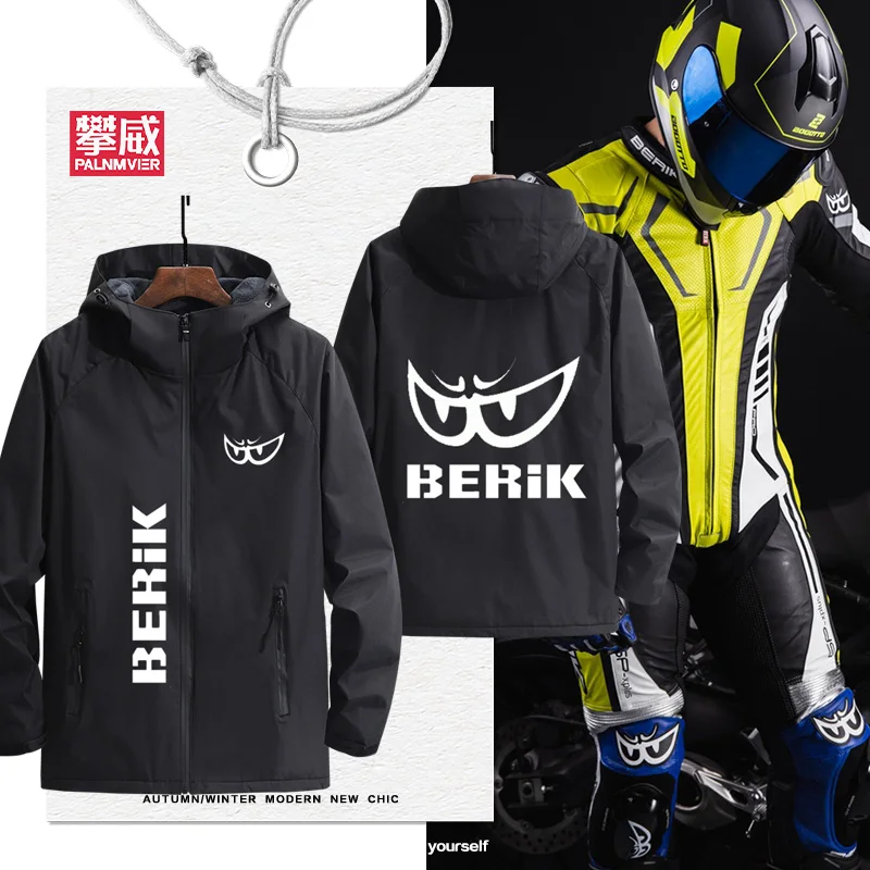 BERIK Motorcycle Riding Suit Large Eye Biker Motorcycle Clothes Racing Winter Men's Large Eye Track Suit Long Sleeve Hoodie J...
