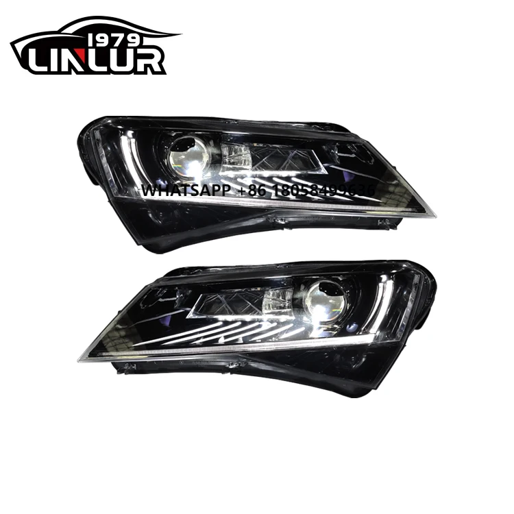 

[1979LL]High Quality Plug and Play Car Lamp 2016 2017 2018 2019 Head Lights Upgrade to LED Headlights for Skoda Superb