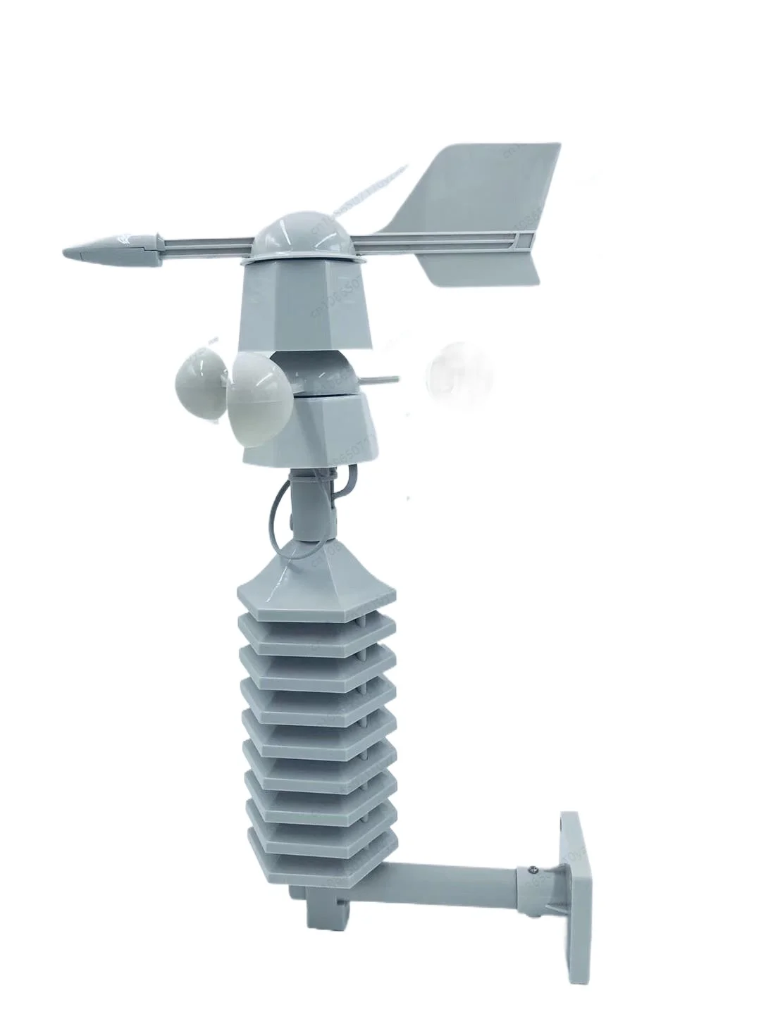 WS0232 Wireless Weather Station Clock Dual Mount Wind Sensor LCD Outside Wind Speed Direction Home Chill Temperature Humidity