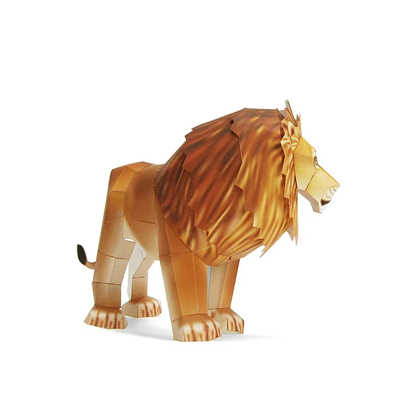 الأسد اوريغامي الفن للطي البسيطة لطيف ثلاثية الأبعاد ورقة نموذج Papercraft الحيوان الشكل DIY بها بنفسك الاطفال الكبار اليدوية الحرفية اللعب QD-250