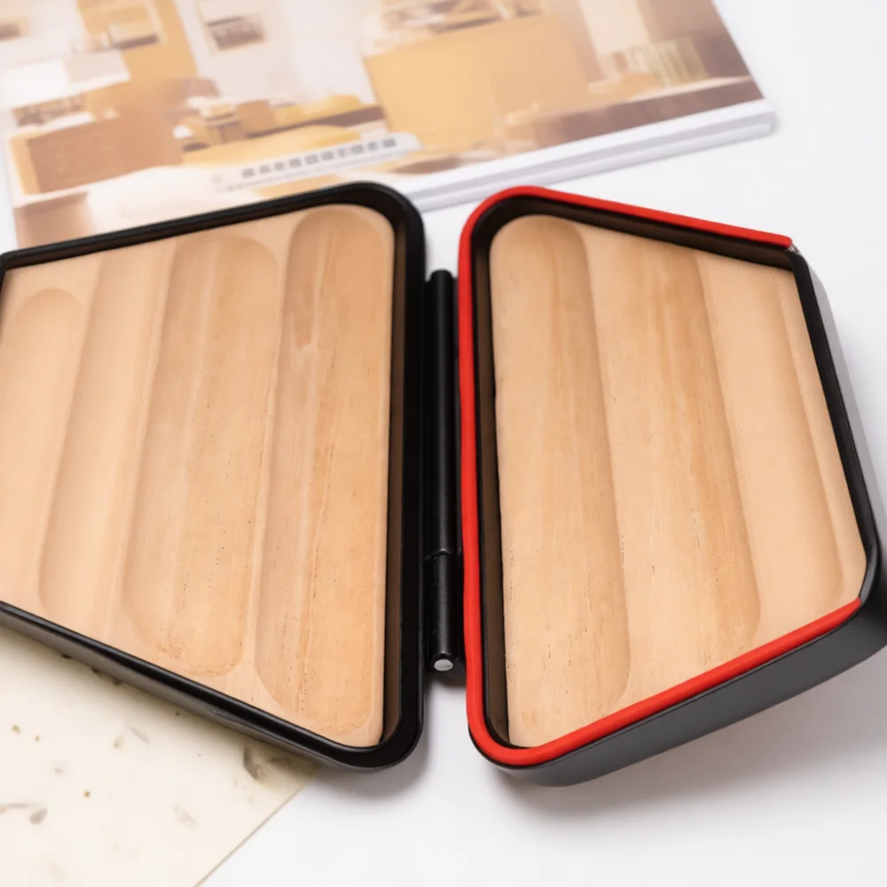 Durable Aluminum Cigar Case For CIGARLOONG Portable Humidor Box Cedar Wood Lining Travel Protective Pocket Storage Container view 5