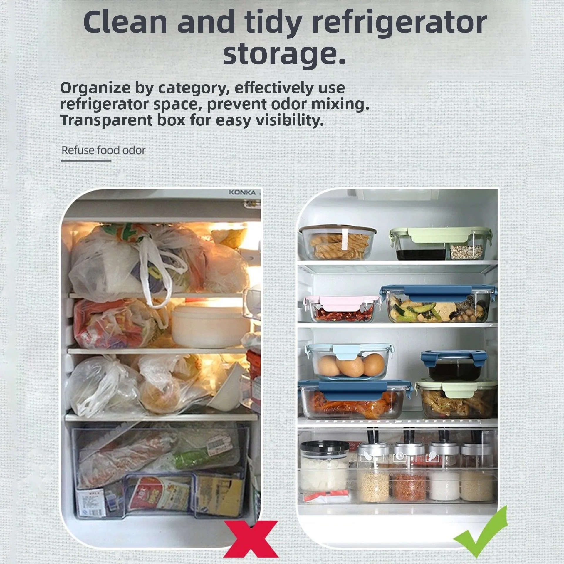 Food Grade Glass Microwave Safe Lunch Box Refrigerator Storage Sealed Meal Box Long Rectangle Stainless Steel Divided Compart... - view 2