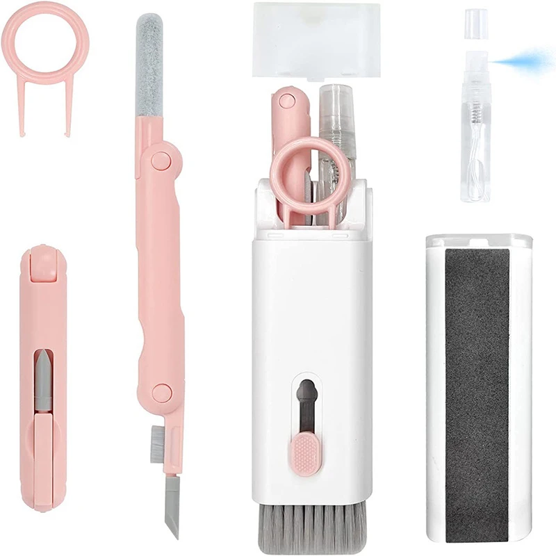 

7-in-1 Cleaner Brush Kit for Computer Keyboard Multifunctional Bluetooth Headset Cleaning Pen Portable Brush Screen Clean Tools