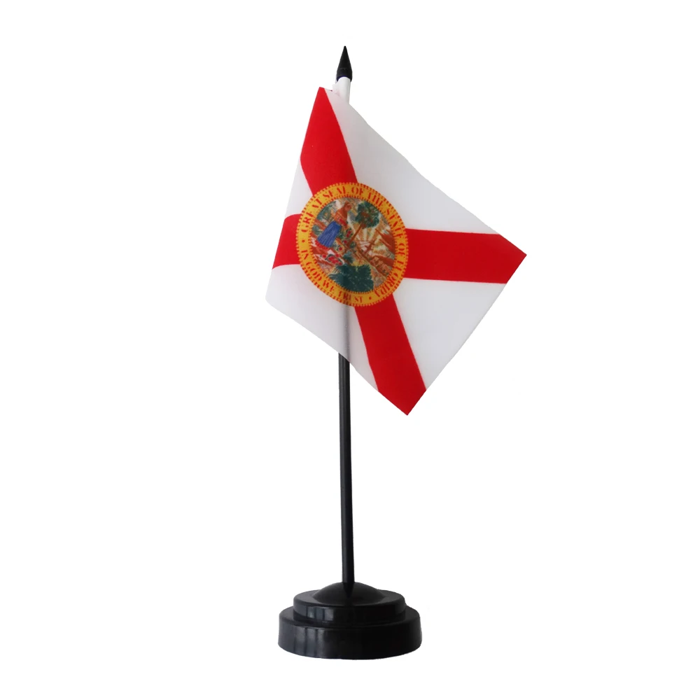 Florida Desk Flag 4x6inch Conference Negotiation Flag Product Display Office Top Desk Ornaments Flags