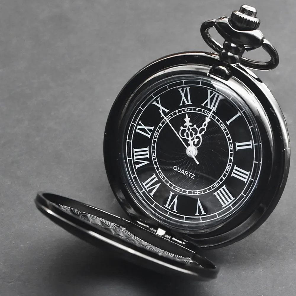 Fashionable Accessories Retro Pocket Watch Hollow Vintage Quartz Pocket Watch Punk Chain Gear Pocket Watch Necklace Pendant