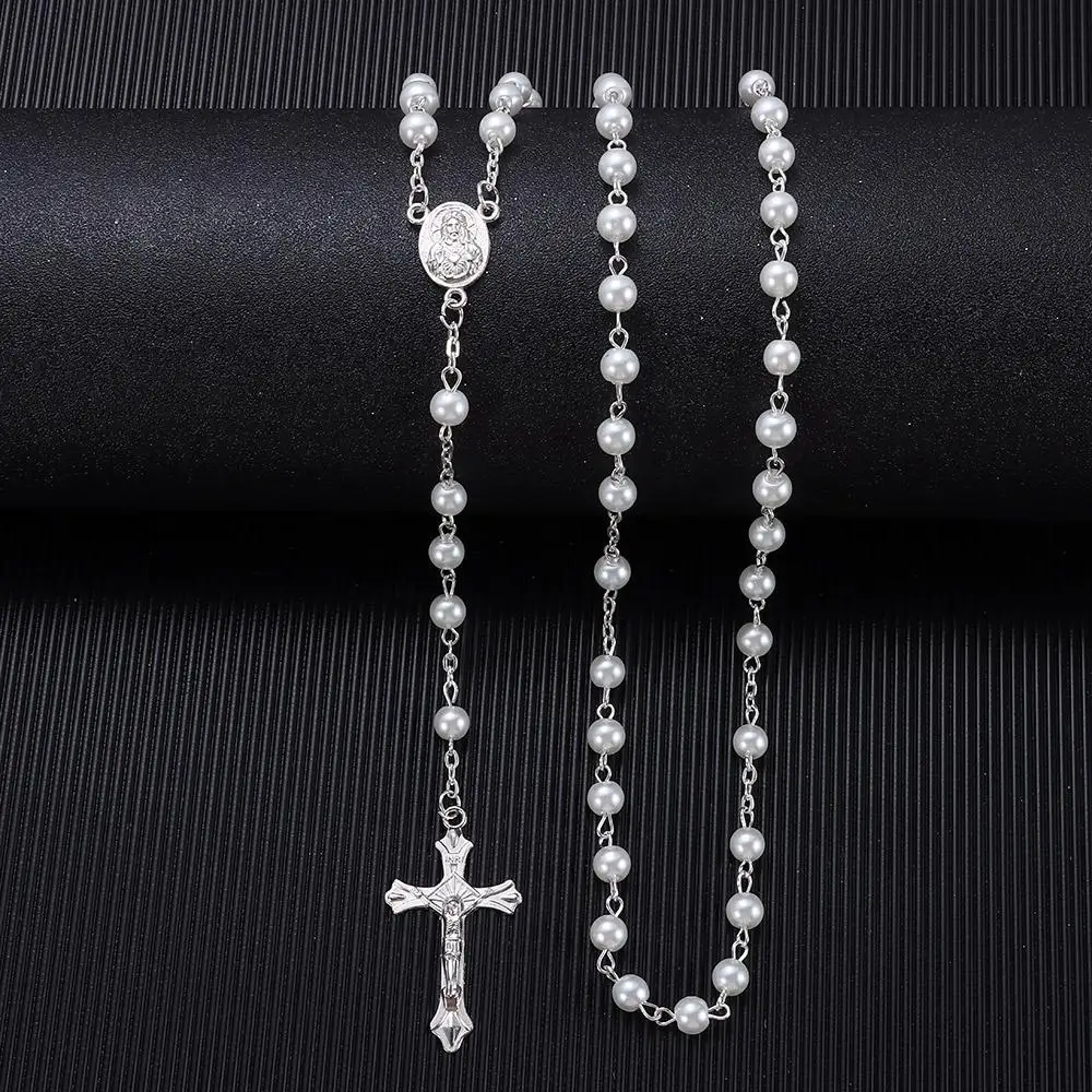 6mm Rosary Beads Rosary Beads Catholic Necklace Solid Colored Confirmation Gifts Rosary Beads Necklace Simple Style Rosary Gifts