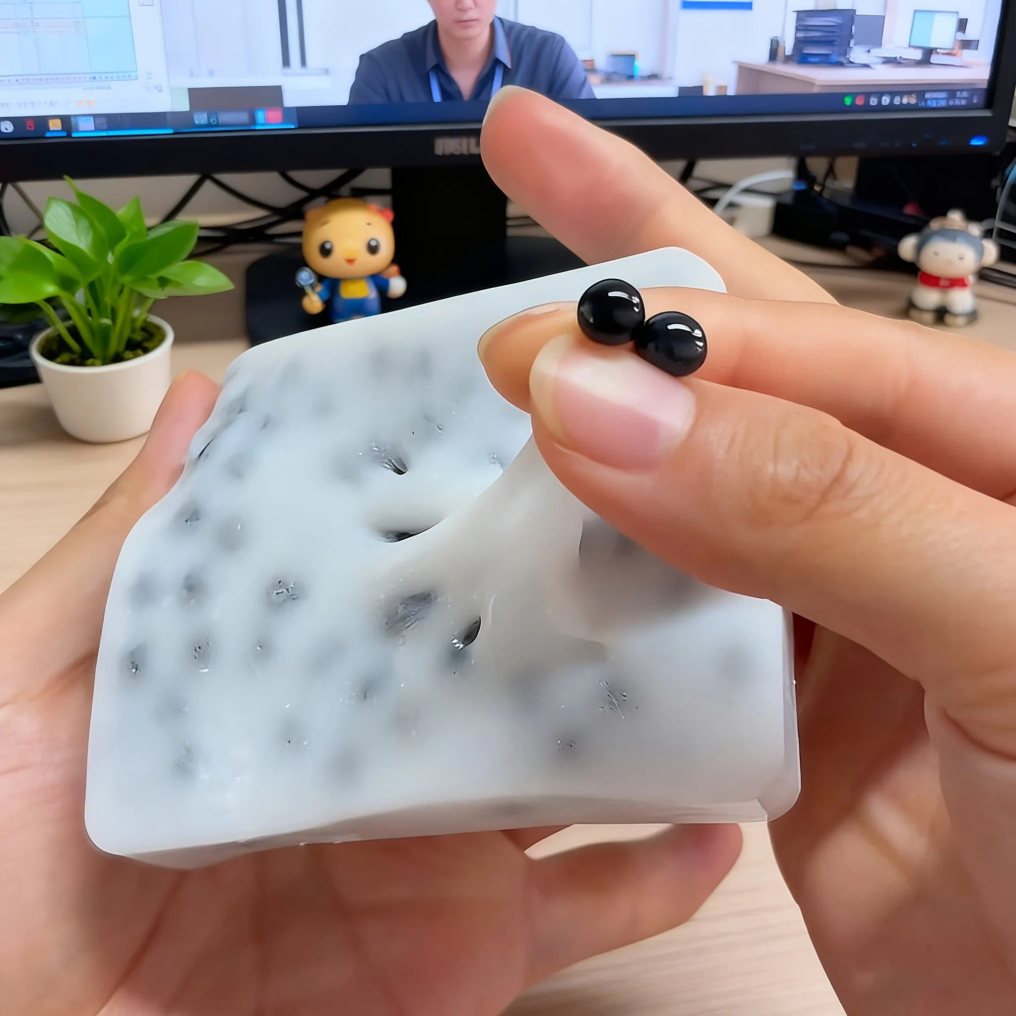 1Pc Stress-Relief Squeeze Speelgoed Tofu Vormige Pop Puistjes Creatieve Nieuwigheid Speelgoed Desktop Decoratie Halloween Kerstcadeaus decor