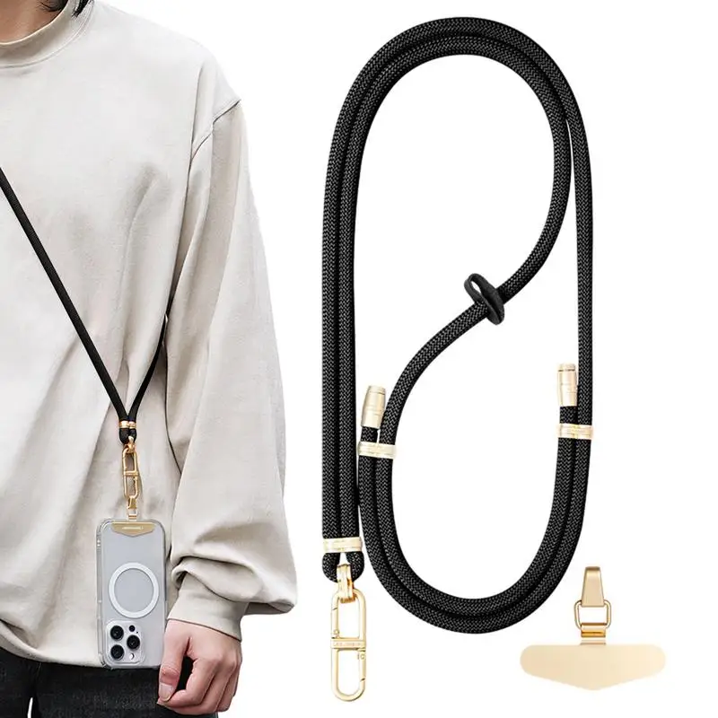 Boyun etrafında ayarlanabilir Crossbody için telefon boyunluklar erkekler ve kadınlar için Tether Tabs evrensel telefon kordon ile telefon kayışı