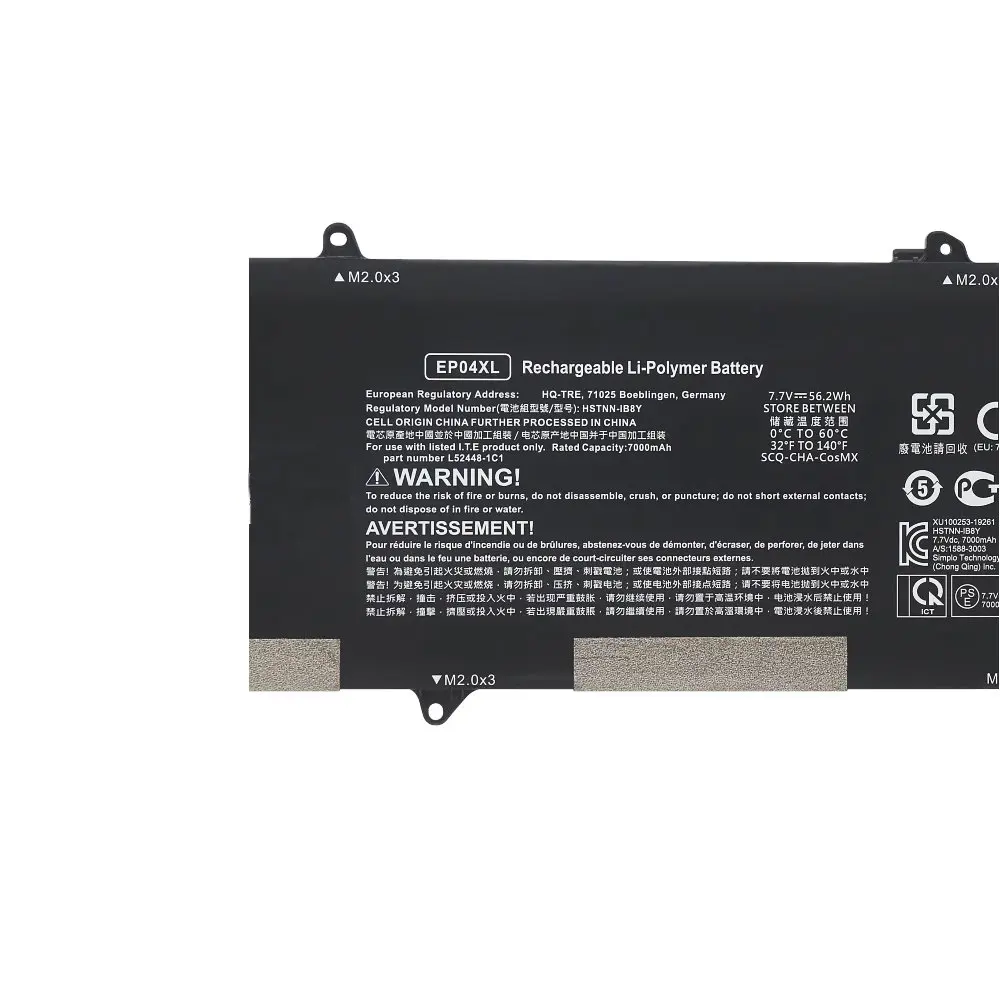 NEW Original 7.7V 56.2WH EP04XL Laptop Battery For HP Elite Dragonfly G1 G2 HSN-I32C HSTNN-DB9J HSTNN-IB8Y L52448-1C1