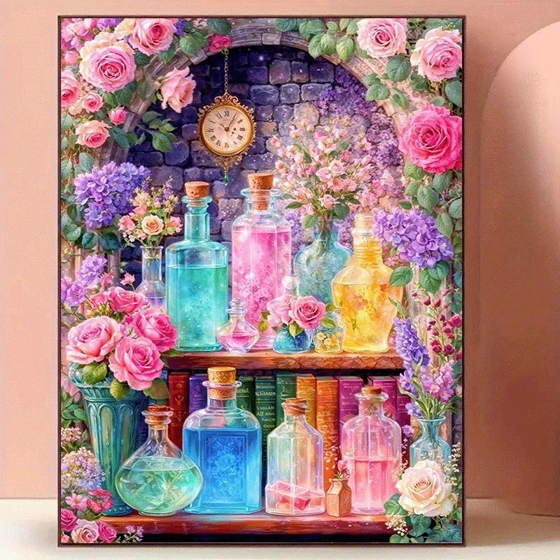 Diamond Painting Colorful Flower/Cake/Beauty Themed DIY Diamond Painting Mosaic Art, Handicraft, Ideal Gift, DIY Artwork for H