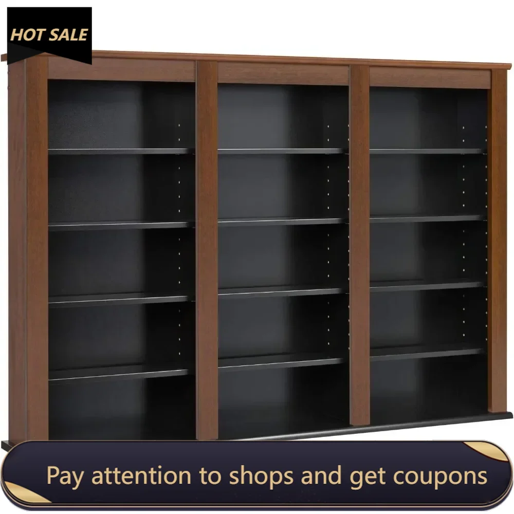 Triple Wall Mounted Storage Cabinet Dart Board Game Cherry and Black Freight Free Music Cds Organizer for Music Furniture Cd Box