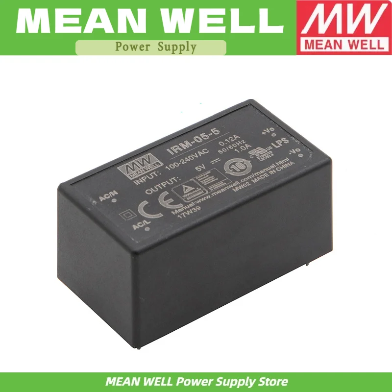 MEAN WELL IRM-05 IRM-05-5 IRM-05-15 IRM-05-24 5W AC-DC PCB-Mount Green Power Module