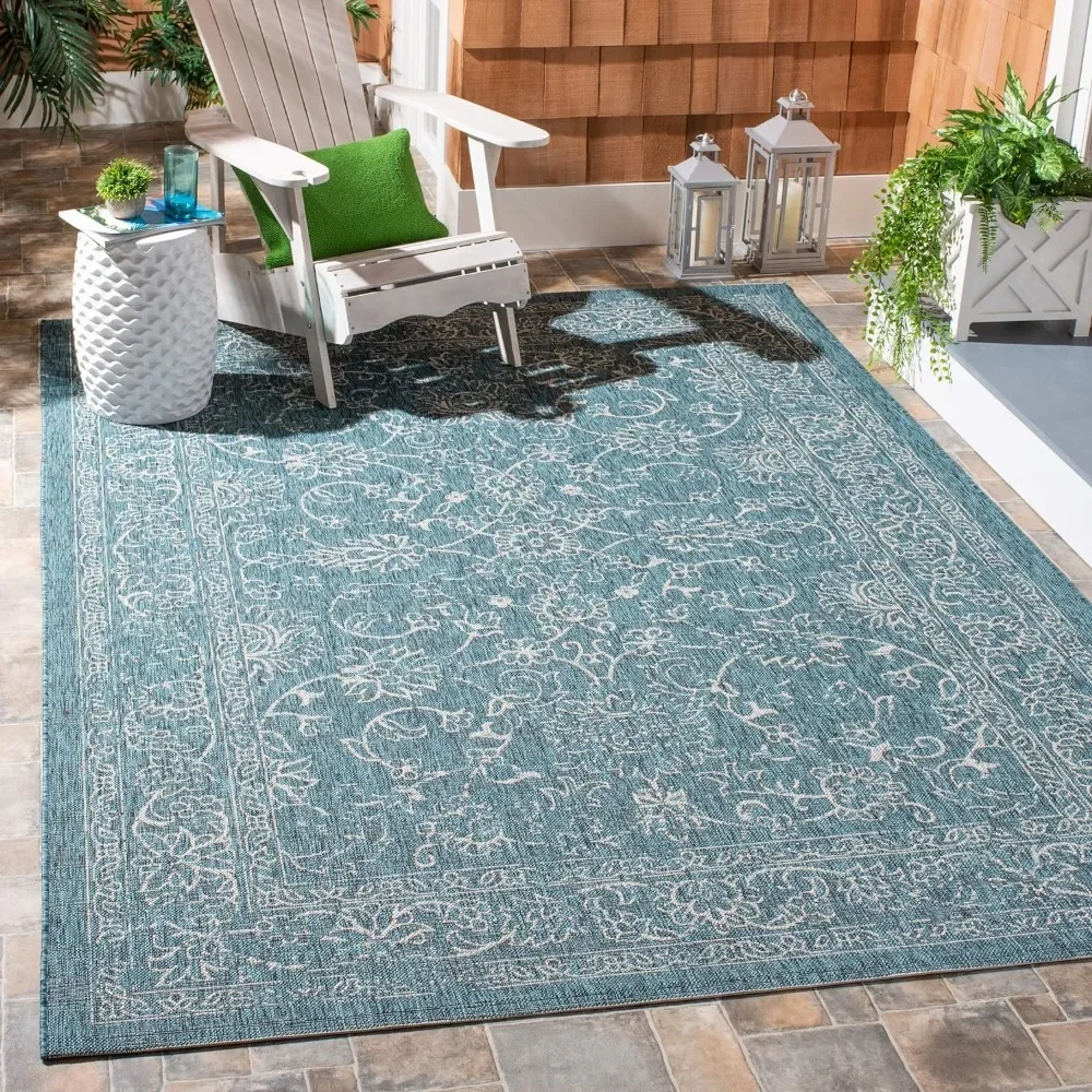 

Outdoor Area Rug 8' X 10', Indoor/ Outside Waterproof Easy CleansingPatio Backyard Mudroom Area Mat