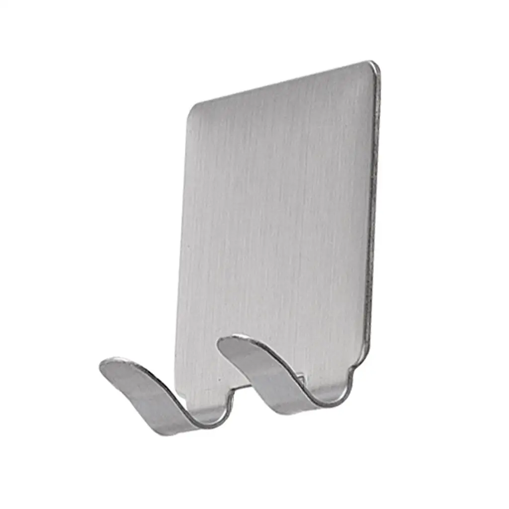 Adhesive Hooks, Heavy Duty Wall Hooks Made of Stainless Steel Material,