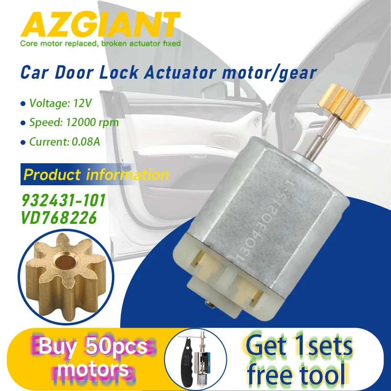 

Car Rear Door Central Lock Actuator Mech motor 932431 Gears 8T for Volvo V60 XC60 MK2 XC40 T4 internal replacement parts DC 12V