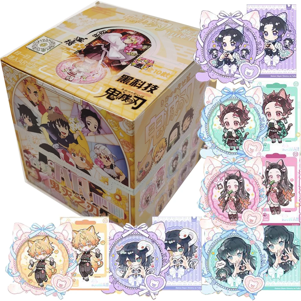 

Anime Demon Slayer Collection AR Relief Badge High Quality Exquisite HD Craftsmanship Creative Flash Cards Kids Hobbies Gifts