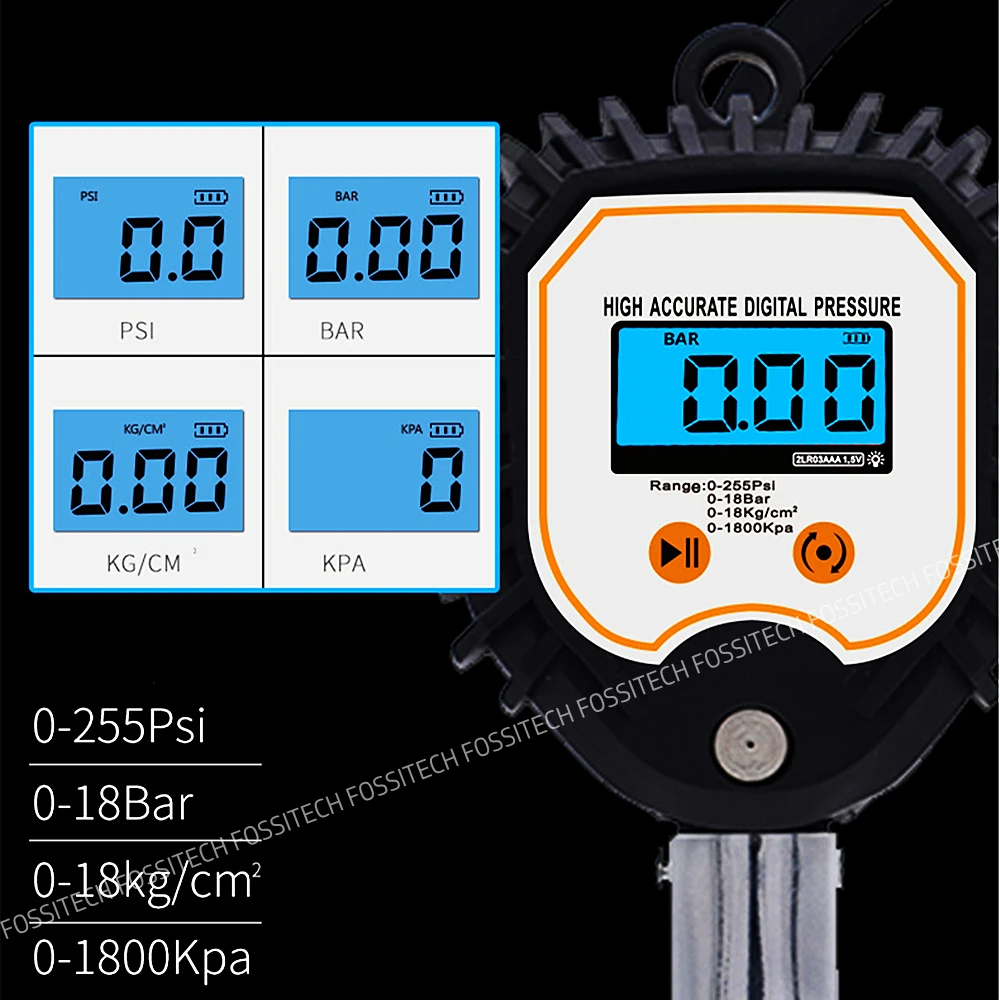 

Digital Car Tire Pressure Gauge Automobile Tire Pressure Gun Fast Vehicle Tyre Inflation Gun Truck Tire Pressure Monitoring Tool