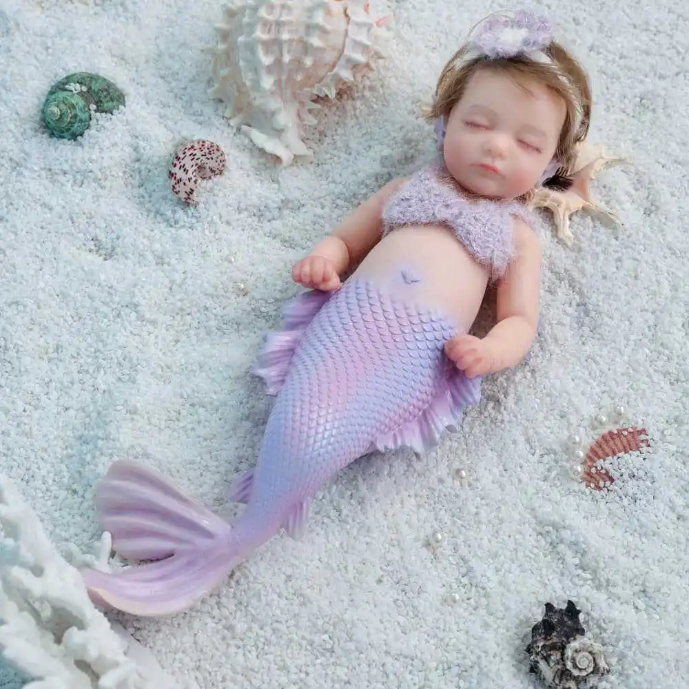 12-inch 30cm Solid Silicone Mermaid Crafts Rebirth Doll Toys Children's Gifts Simulation Baby Doll