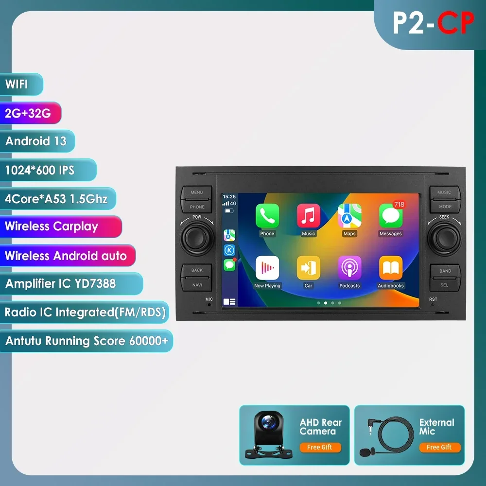 Android Autoradio Voor Ford Focus 2007 Mondeo S-Max C Max Kuga Galaxy Fiesta Transit Fusion Connect Autoradio Multimedia Carplay