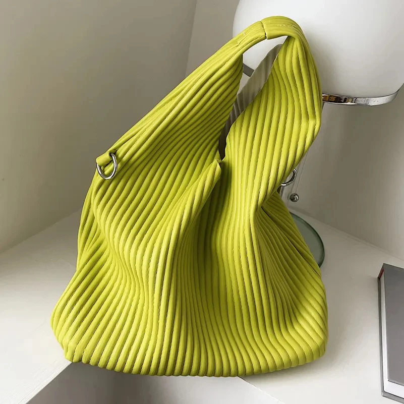 Miyake Texture Baobao Pleated Handbag 2023 Summer New Senior Sense Magnanimity Crossbody Bag For Women Fashion Tote Bag