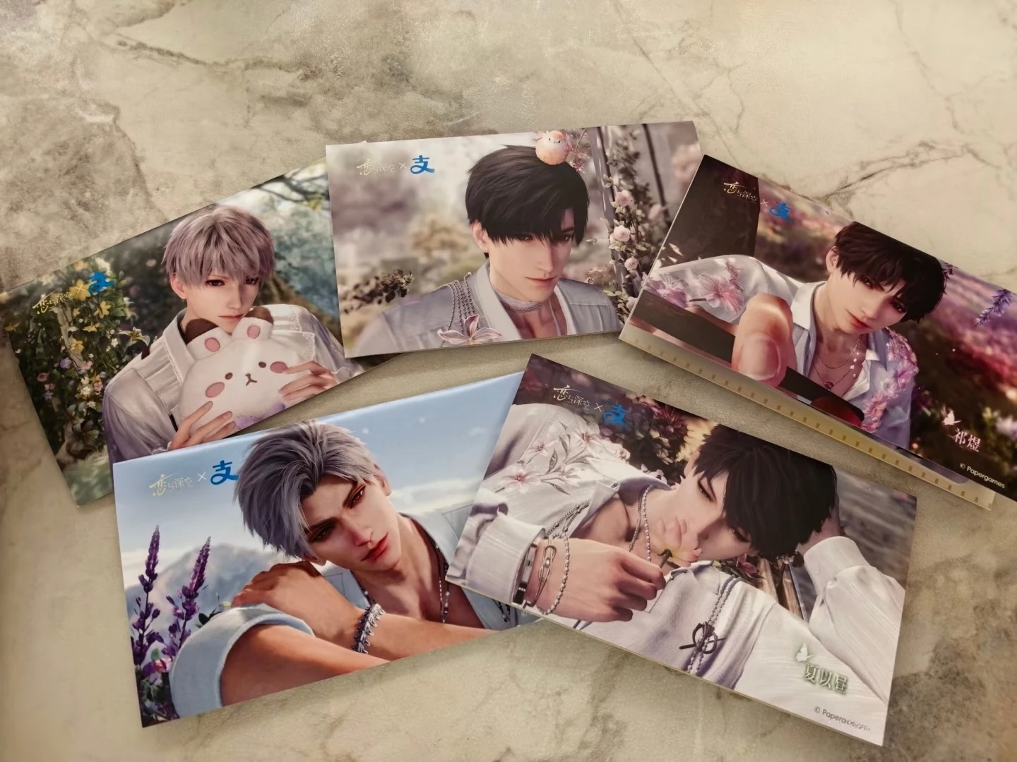 

In Stock Official Love and Deepspace [Spring and Flowers] Sylus Xavier Caleb Zayne Rafayel Envelope Card