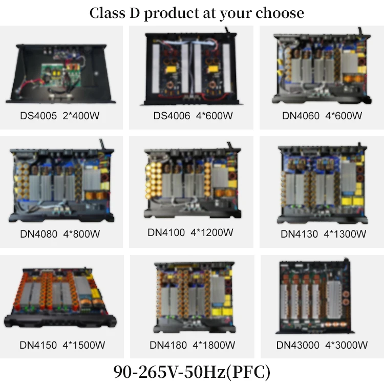 1U 4-channel Power Amplifier Class D Amplifier 4x1400W Professional Stage Speaker Amplifier
