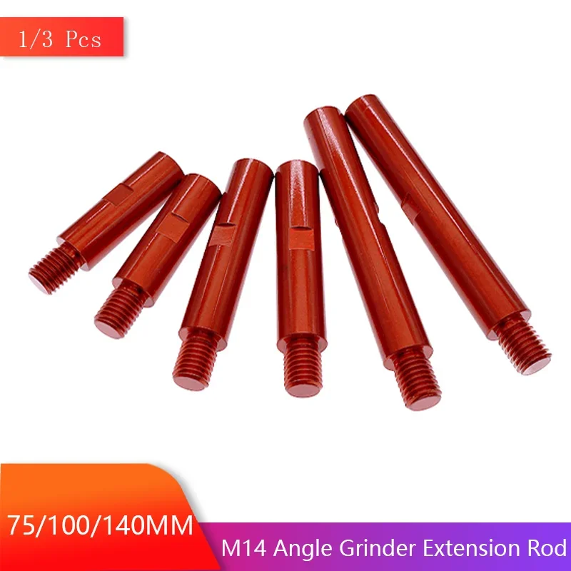 M14 Angle Grinder Extension Rod 1/3Pcs 75/100/140MM Multifunctional Grinding Connection Rod Polisher Accessories Tool