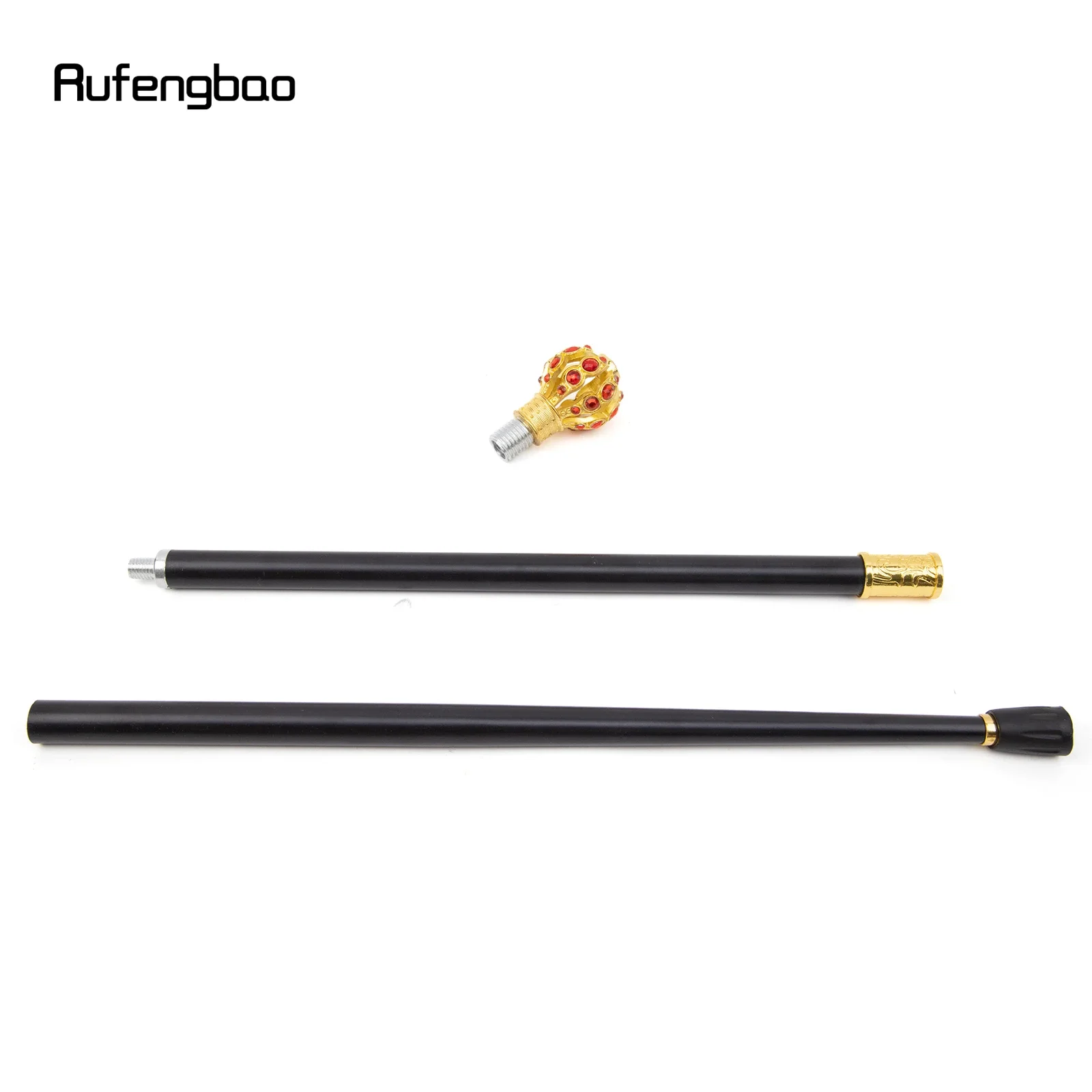 الذهبي الأحمر الكرة موضة عصا للمشي عصا الزخرفية تأثيري خمر حفلة عصرية عصا للمشي Crosier 93 سنتيمتر