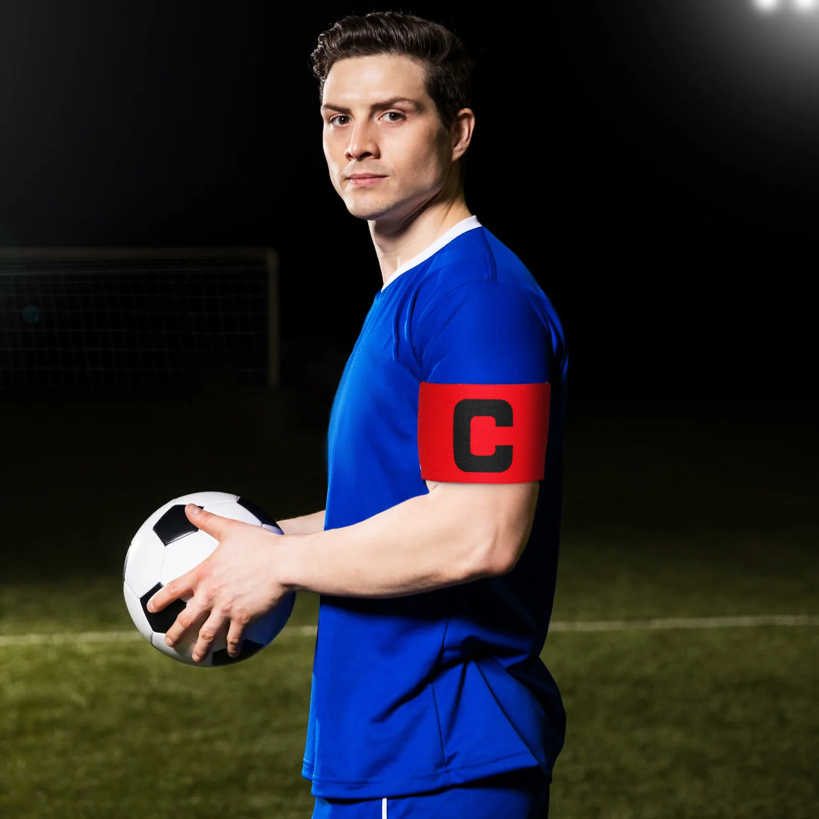 8 قطع من شارات كرة القدم، شارة كابتن كرة القدم، أكمام رياضية مرنة للتدريب، مقاومة للاهتراء