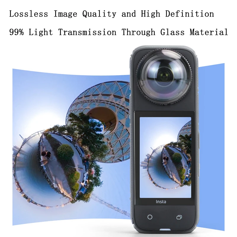 Hochwertige Objektivschutzvorrichtungen für Insta 360 X6 X5 X4 Kunststoff / Glas Standard-Objektivschutzabdeckung für Insta360 X5 4 X6 Zubehör – Detail 6