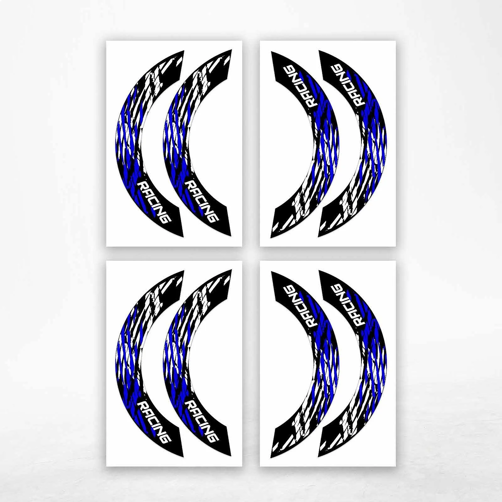 S07B Blue 2-Piece Rim Decals Wheel Stickers For CB1300 Super Four SP 2019-2022