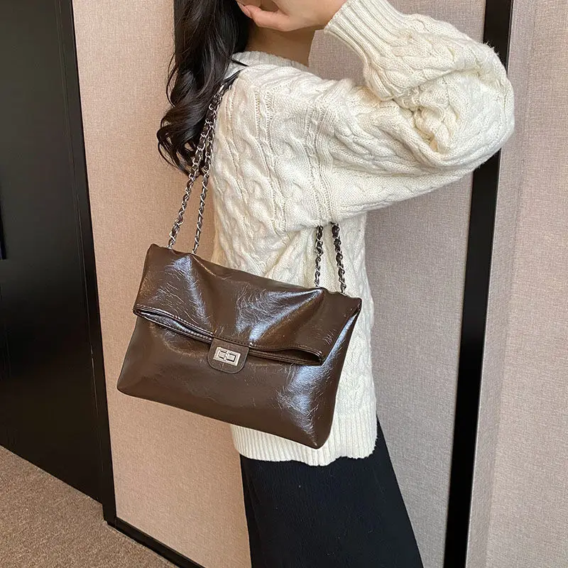 Small Fragrant Wind Chain Bag for Women 2024 New Large Capacity Single Shoulder Crossbody Small Edition Bag