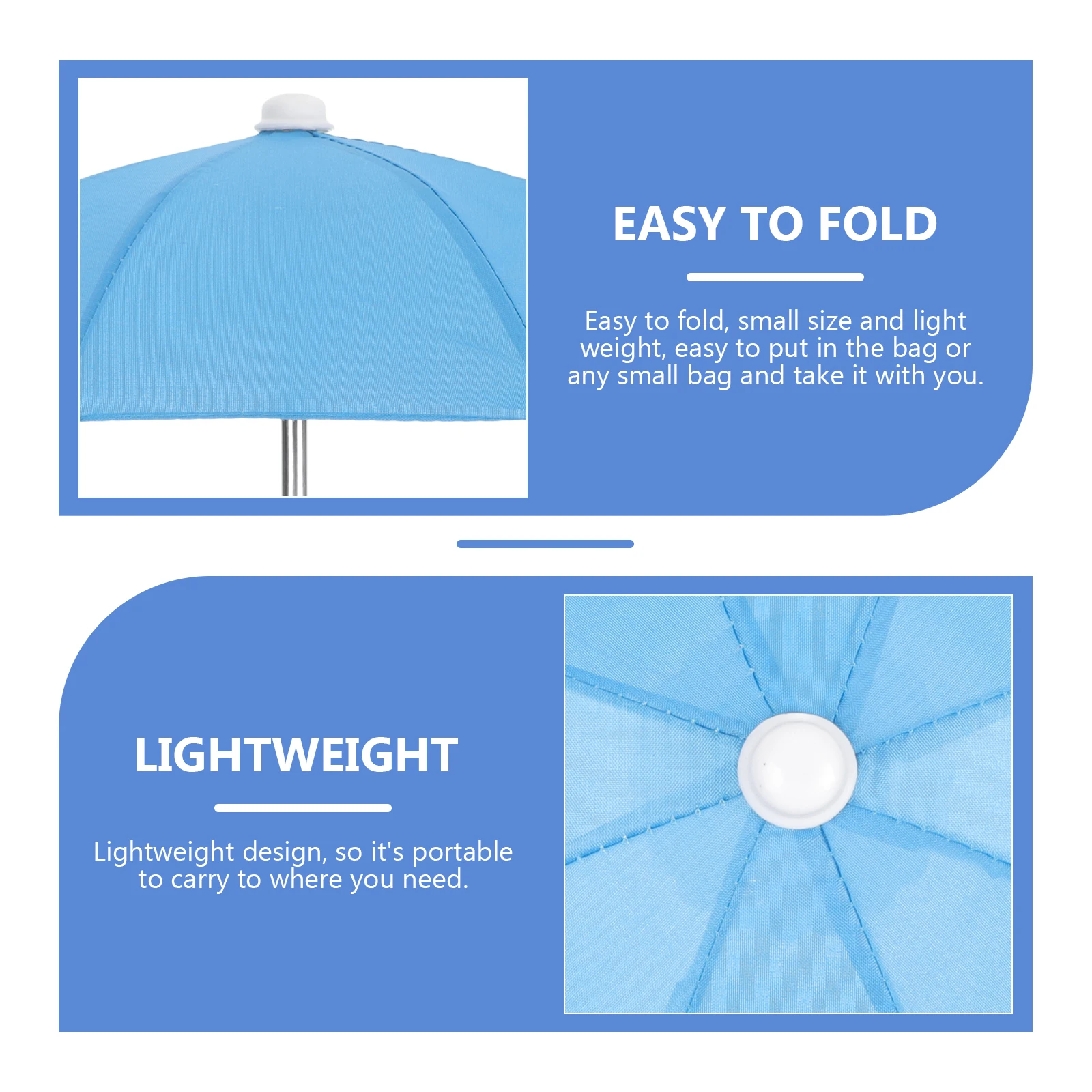 

4pcs Mini Umbrella For Phone Waterproof Small Portable Folding Decorative Umbrellas Universal Phone Sunshade Lightweight Cycling