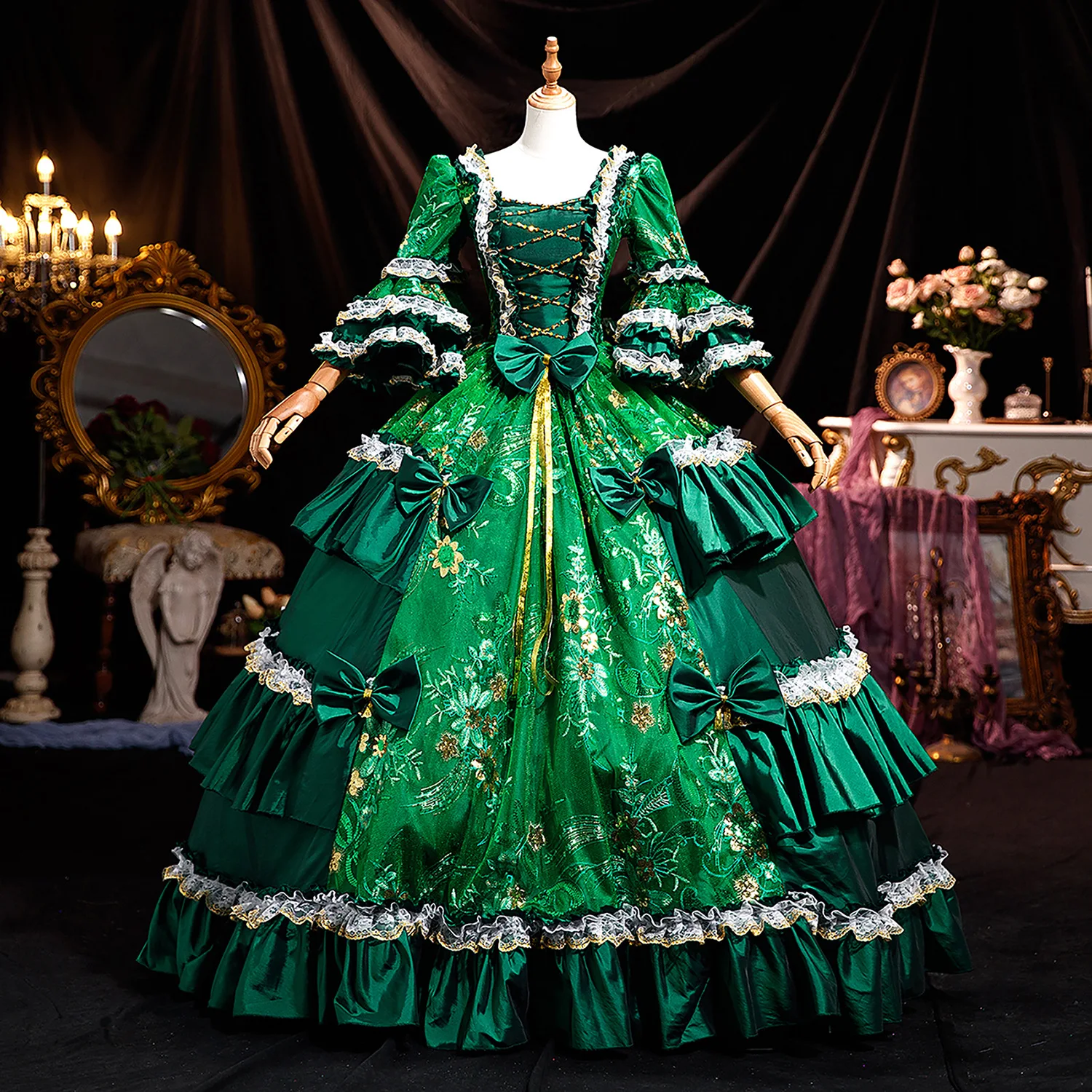 

French Tourism Court Costume Photo Travel Photography British Performance Dress Vestidos De Festa Luxo Vestidos Graduación Mujer