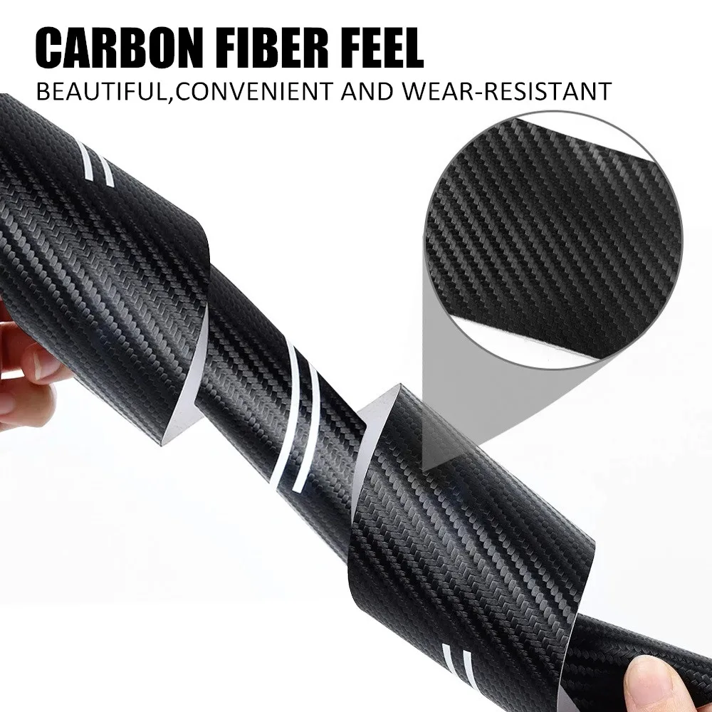 4PCS Carbon Fiber Car Door Sill Protector Stickers Threshold Decals for Dodge RAM SRT 1500 Avenger Journey Challenger Charger view 4