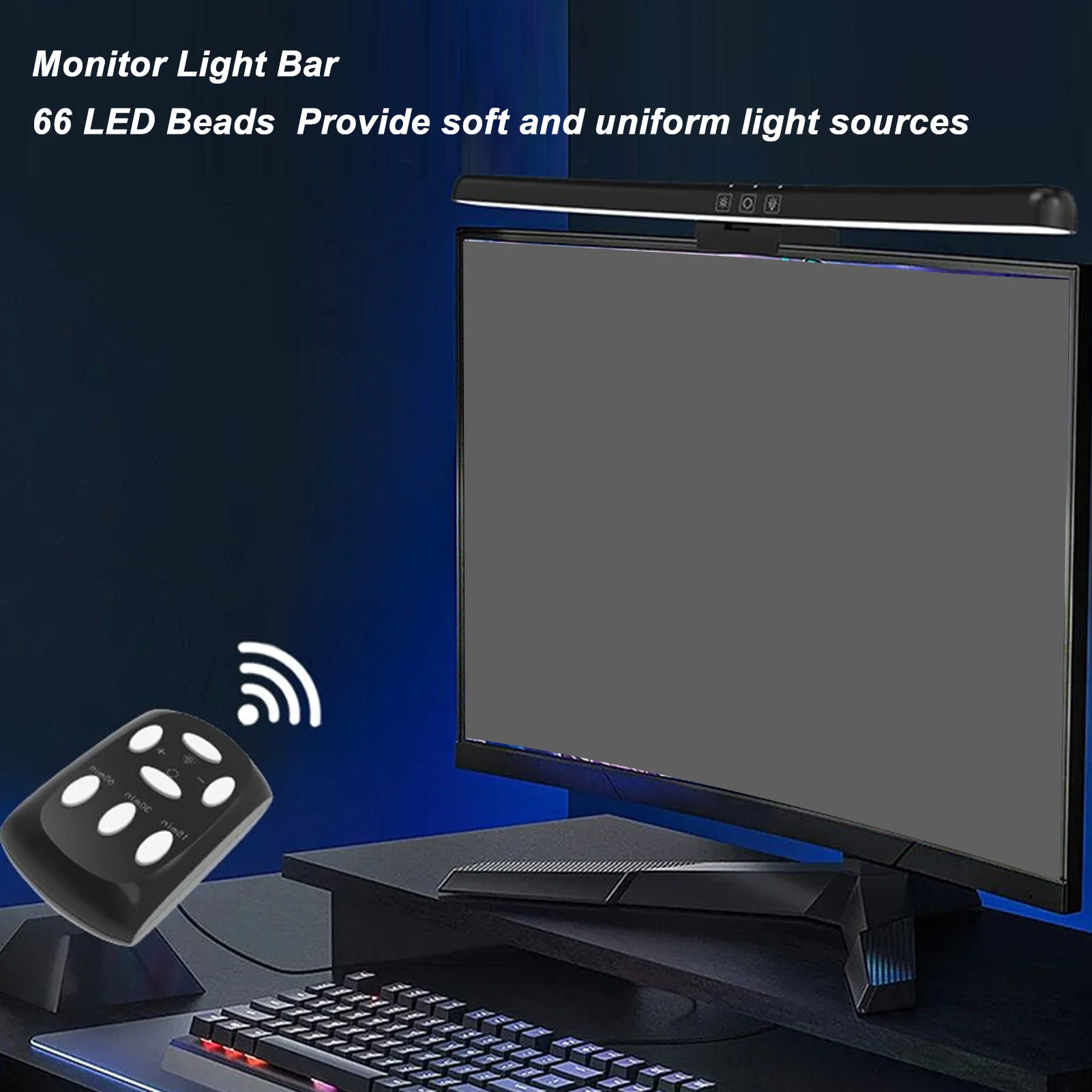 LED Screen Light Screen Light Bar Soft Uniform Lighting Stepless Dimming 10 Gear Brightness Asymmetric 2950K To 6100K for Home
