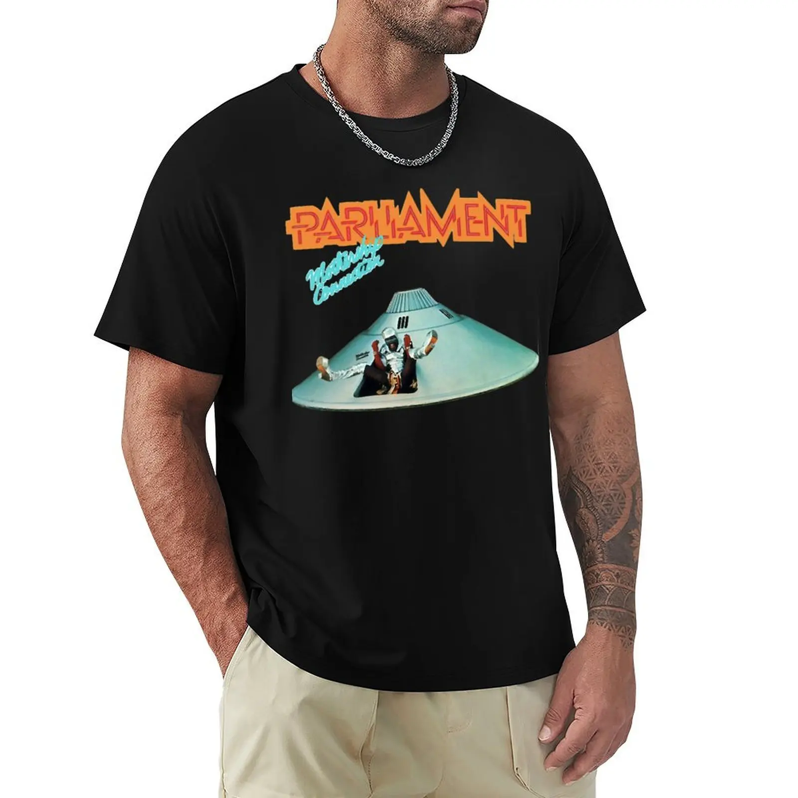 

PARLIAMENT FUNKADELIC MOTHERSHIP CONNECTION George Clinton T-Shirt Casual Pattern Print Tee Shirt