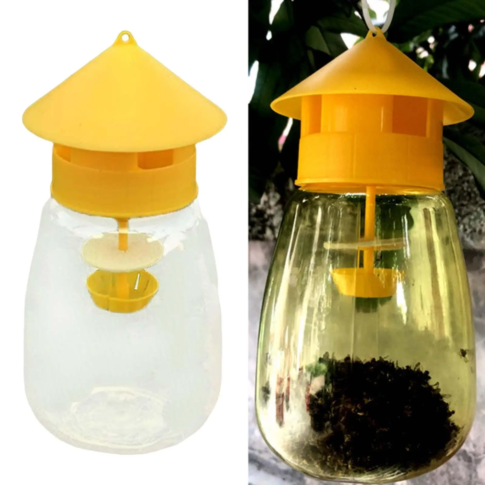 Outdoor Fruit Fly Trap Reusable with Bait Lure Bee Control for Orchards