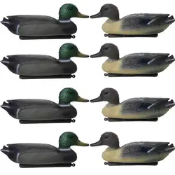 8pcs Lifelike Vivid Simulated 3D Duck Decoy Hollow Body Floating Duck Hunting Decoy PE Durable Wigeon Decoys Lightweight Drake