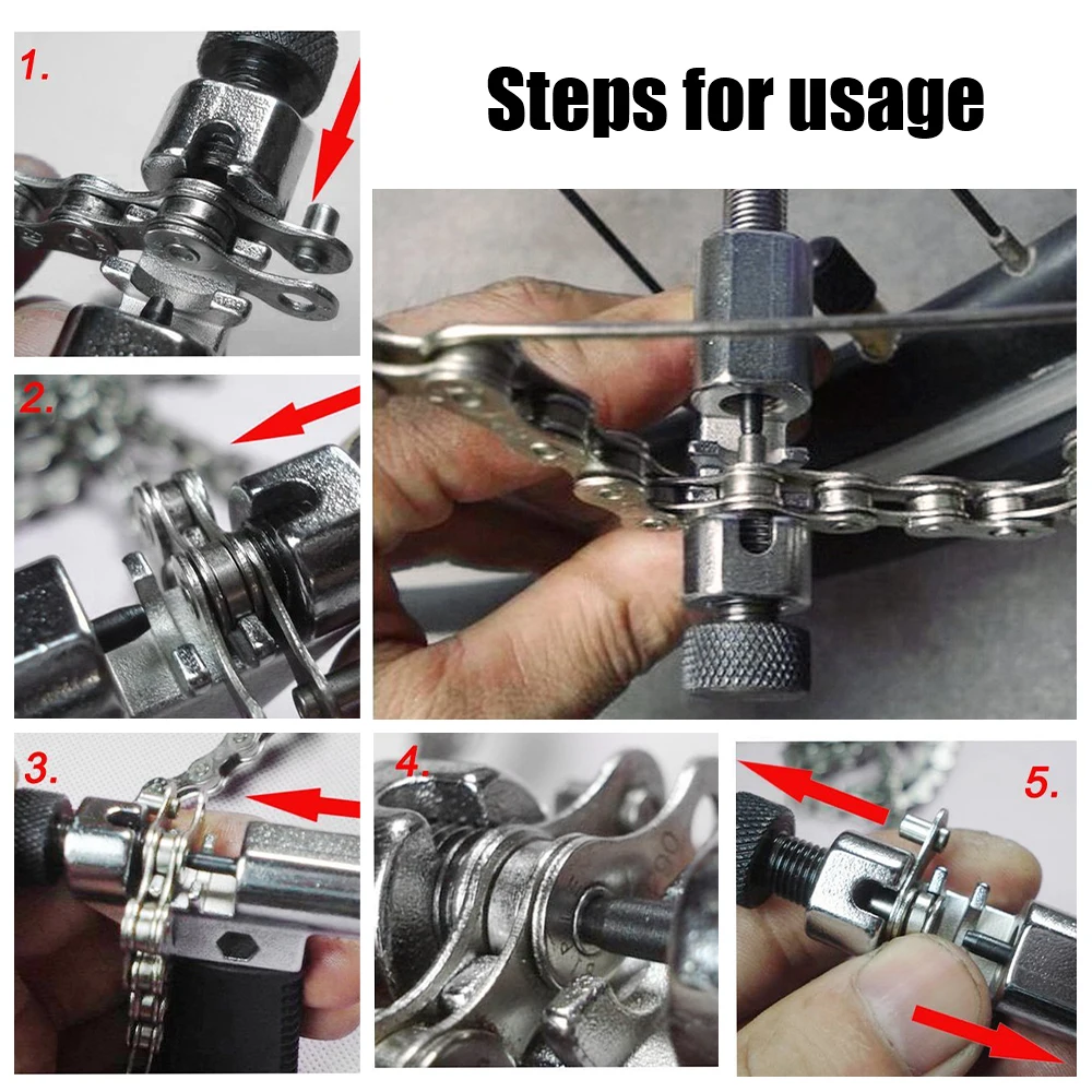 Repair Tool Chain Clamp With Hook UP Bike Chain Quick Link Tool Universal Chain Checker Magic Buckle