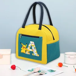 Pokemon Pikachu Lunch Bag Kids Thermal Cooler Bag stampato borsa termica ad alta capacità School Portable Lunch Box Picnic Tote Bags