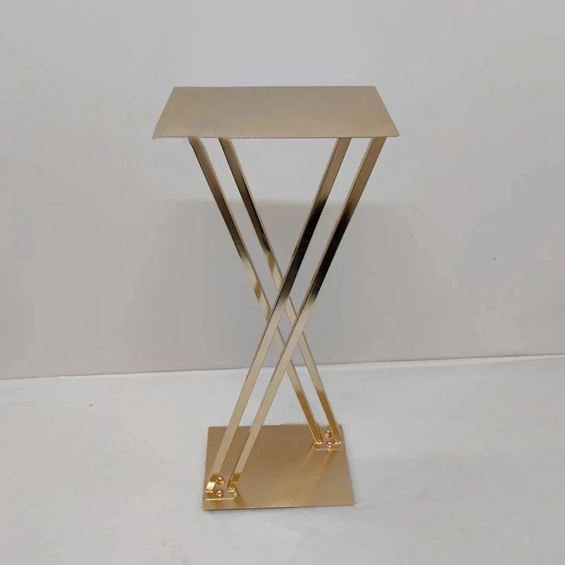 

Gold Metal Flower Stand for Wedding Table Centerpiece, Party Rack, Home Decoration, Road Lead, 31 Inches High