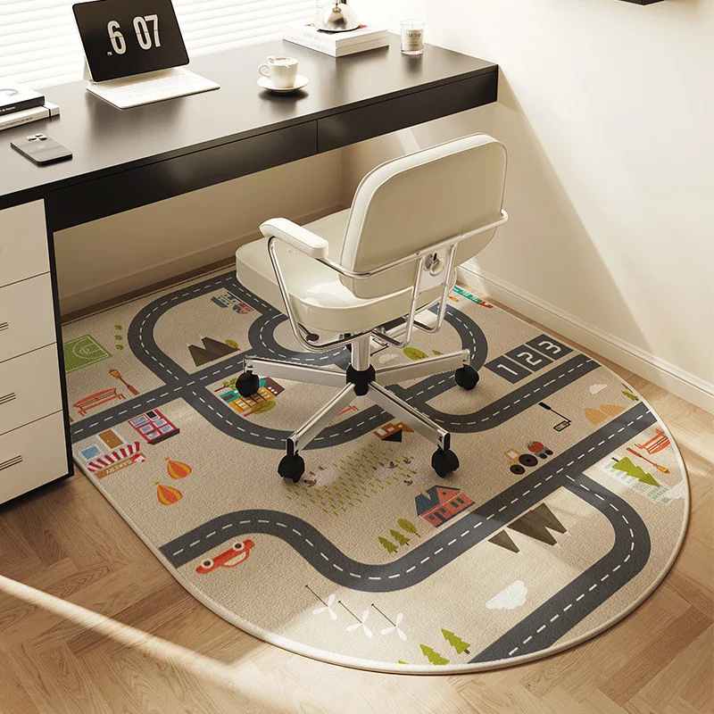 VIKAMA 2026 New Cartoon Arch Chair Cushion Children'S Room Carpet Easy Clean Study Game Room Floor Mat Home Decoration
