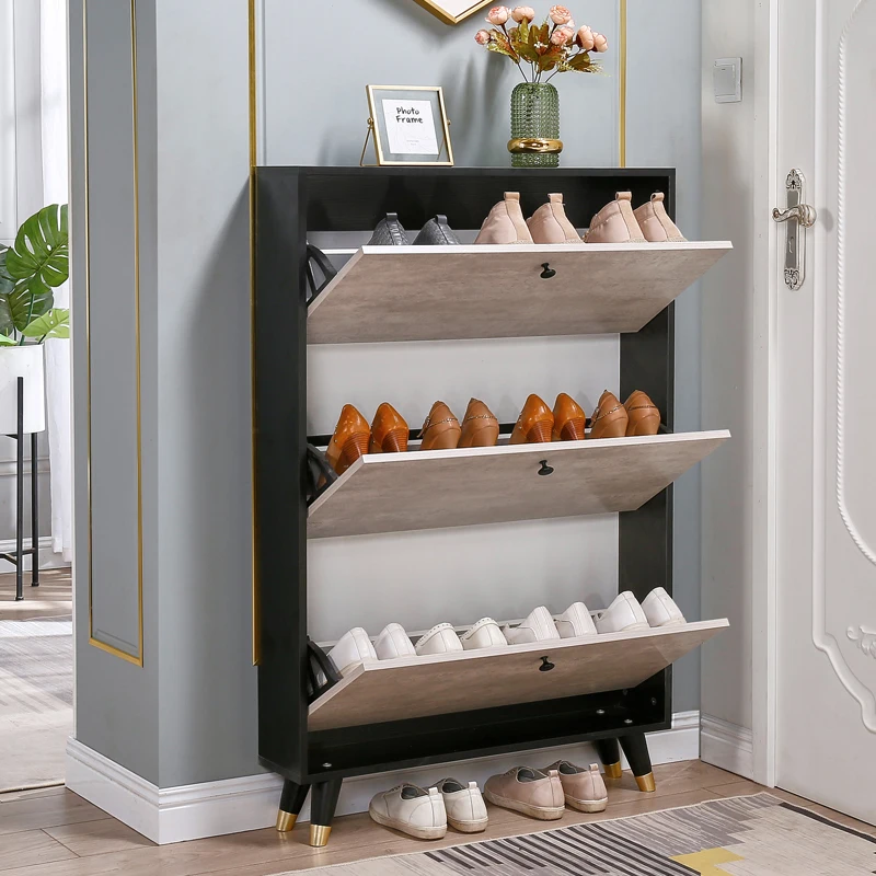 Ultra-thin shoe cabinet 15cm Nordic light luxury household narrow entrance cabinet small apartment simple shoe rack